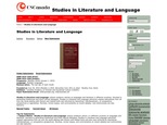 Studies In Literature And Language Citefactor Org Journal Research Paper Indexing Impact Factor